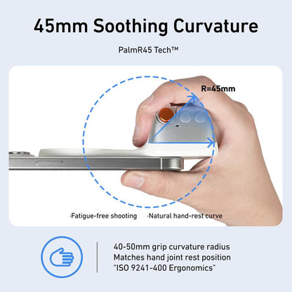 TELESIN Magnetic Phone Camera Shoot Hand Grip, Phone Holder Shooting Aid with Remote Control Handle for Iphone, HUAWEI, and Samsung Phones