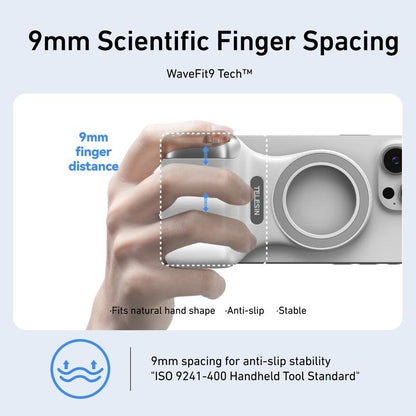 TELESIN Magnetic Phone Camera Shoot Hand Grip, Phone Holder Shooting Aid with Remote Control Handle for Iphone, HUAWEI, and Samsung Phones